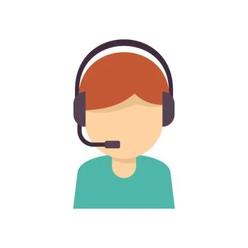 Call center request icon flat vector. Online form Stock Illustration