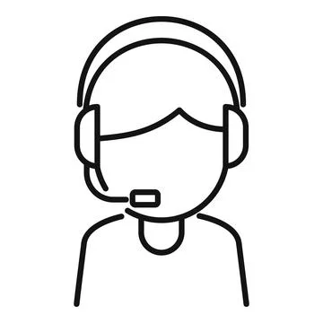 Call center request icon outline vector. Online form Stock Illustration
