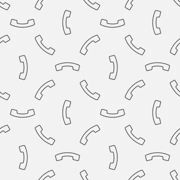 Call center seamless pattern Stock Illustration