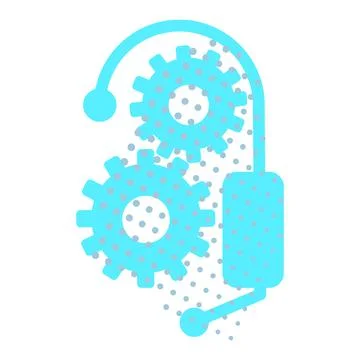 Call center software flat concept vector illustration Illustrazione stock