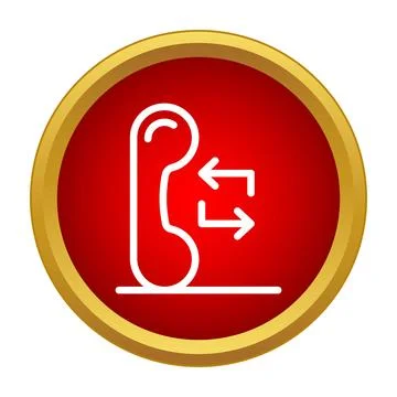 Call center support icon with arrows concept Stock Illustration