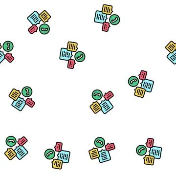 Call center support vector seamless pattern Illustrazione stock