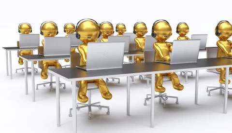 Call center team. Stock Illustration