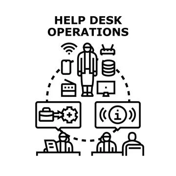 Call center technical support providing customer service 스톡 일러스트