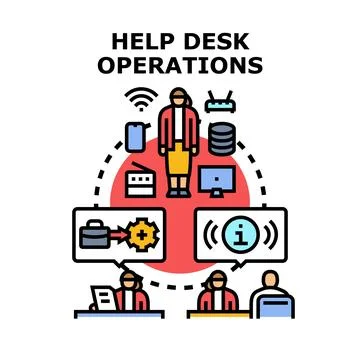 Call center technical support providing customer service 스톡 일러스트