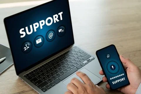 Call center technical support Service support customer help call center tec.. Stock Photos