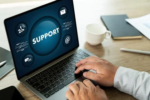 Call center technical support Service support customer help call center tec.. Stock Photos