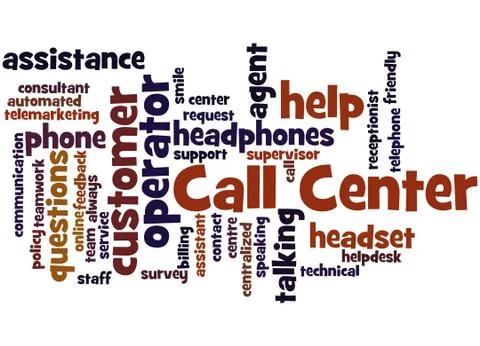 Call center, word cloud concept Stock Illustration