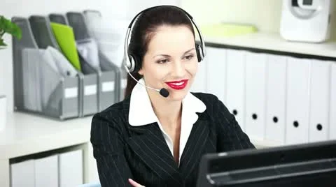 Call center worker Stock Footage 11059264