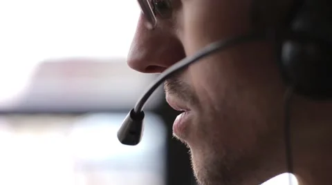 Call-Center Worker Stock Footage 61516177