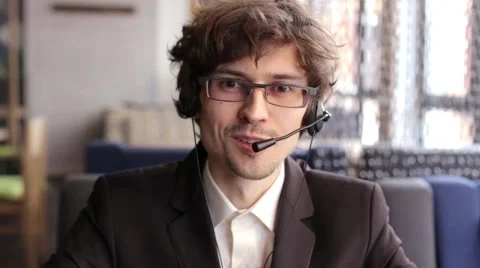 Call-Center Worker Stock Footage 61516196