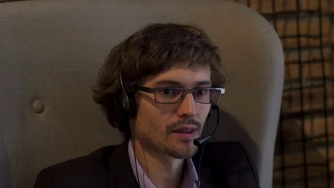 Call-Center Worker Stock Footage 69962883