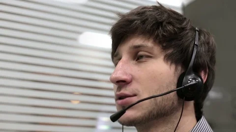 Call-Center Worker Stock-Footage 75862190