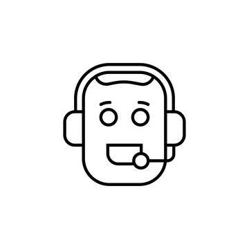 Call center worker like hotline service Stock Illustration