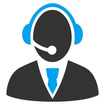 Call Center Worker Icon Stock Illustration