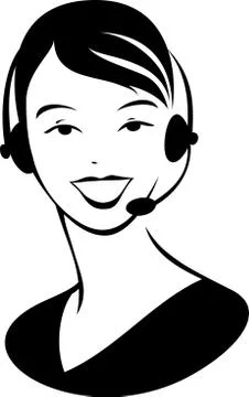 Call center,girl Stock-Illustration