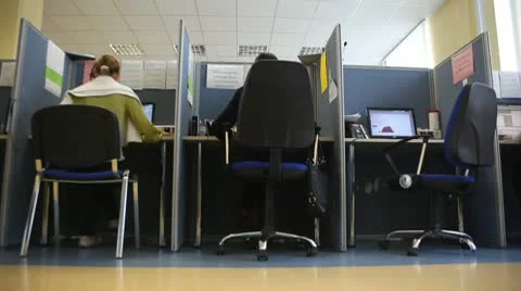 Call centre office Stock Footage 9218723
