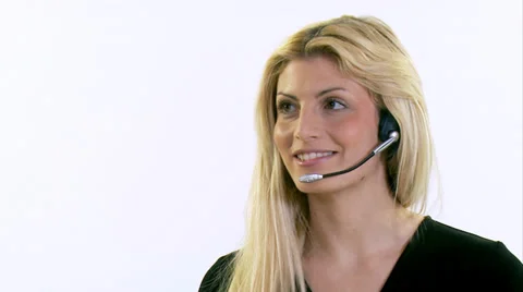 Call centre staff here to help. High quality HD video footage Vídeos de archivo 32717998