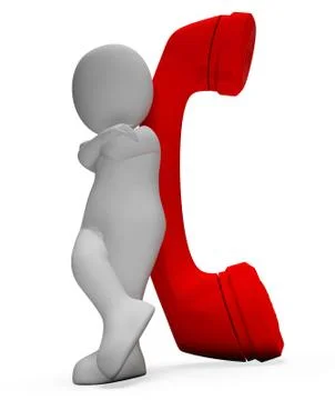 Call Character Means Render Calls And Chat 3d Rendering Stock Illustration