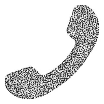 Call Collage of Dots Stock Illustration