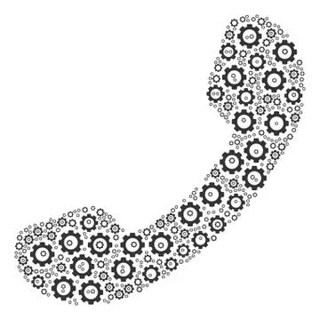 Call Collage of Gear Stock Illustration