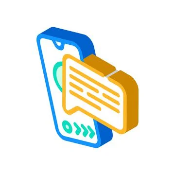 Call communication isometric icon vector illustration Stockillustratie