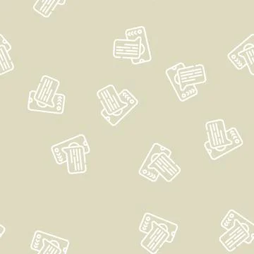 Call communication line vector seamless pattern 스톡 일러스트