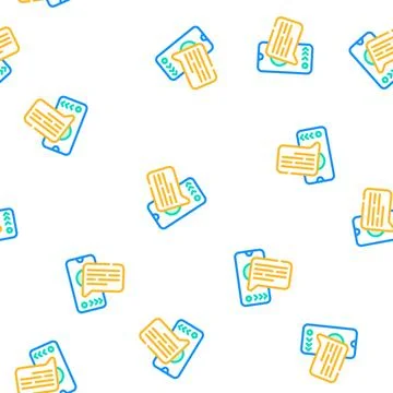 Call communication vector seamless pattern イラスト素材