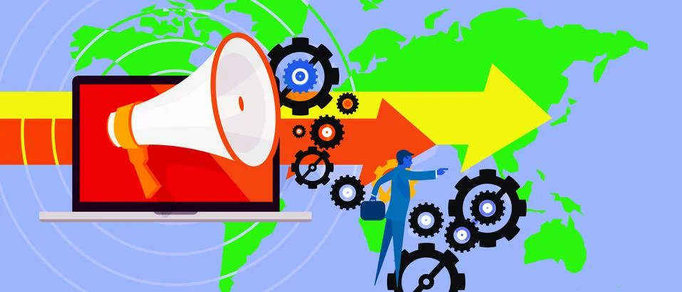 Call for the development of the information space Stock Illustration