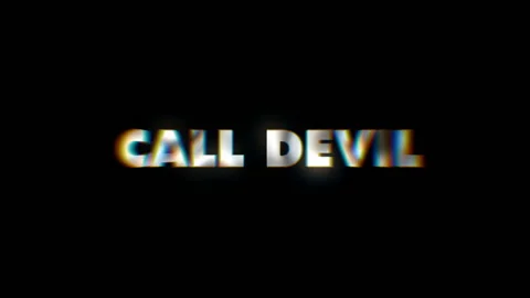 Call devil - text animation motion typographics art visual vj clip Stock Footage 100433420