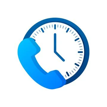 Call duration icon, Call Waiting, time. Vector stock illustration. Stock Illustration