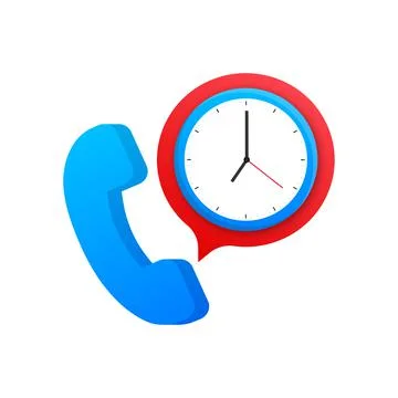 Call duration icon, Call Waiting, time. Vector stock illustration. Stock Illustration