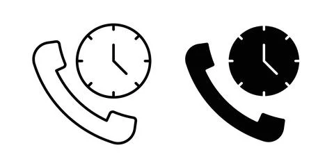 Call duration icon Illustration designs pack for Web Stock Illustration