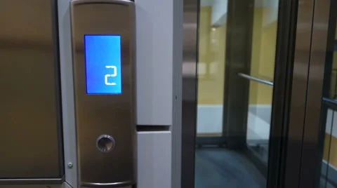 Call the elevator by pressing the button Stock Footage 65806093