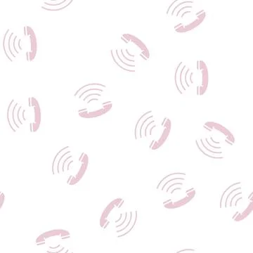 Call emergency glyph seamless pattern Stock Illustration