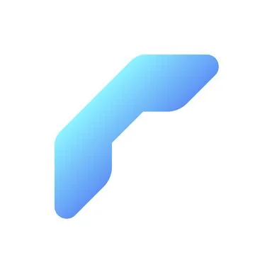 Call ended pixel perfect flat gradient color ui icon 스톡 일러스트