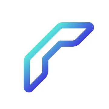 Call ended pixel perfect gradient linear ui icon Stock Illustration