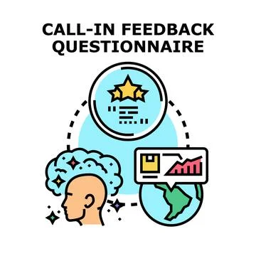 Call in feedback questionnaire concept vector illustration Stock Illustration