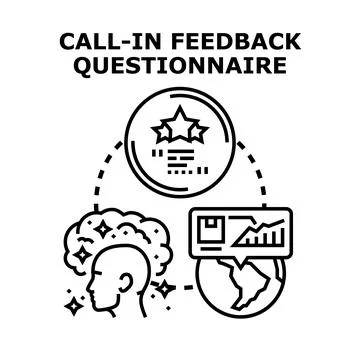 Call in feedback questionnaire concept vector illustration Stock Illustration