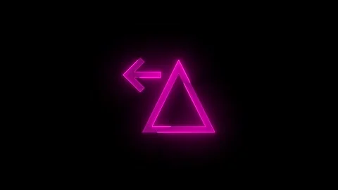 Call forward roaming mirrored stroke icon glowing neon pink color animation Stock Footage 289383003