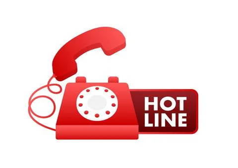 Call hot line, online customer support. Customer consultation. Vector Illustrazione stock