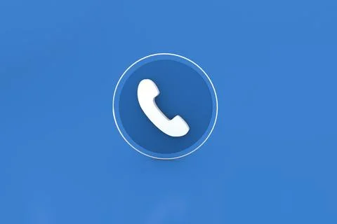 Call icon 3d image 3d rendering 3d render images Stock Illustration