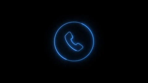Call icon animation. call concept on mobile phone screen animation . Glowin.. Stock Footage 304189975