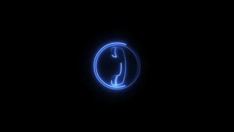 Call icon. call icon animation. glowing technology neon line call icon. tel.. Video stock 310105383