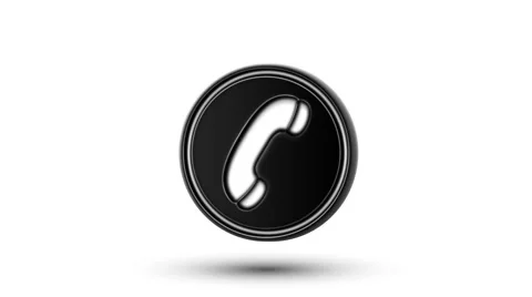 Call icon on the counter. Looping. Alpha channel. Stock Footage 63160884