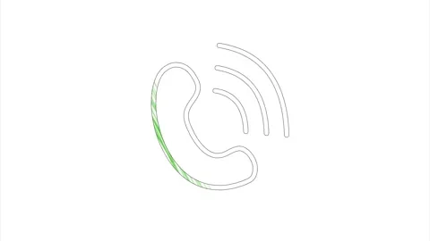 Call icon in hand draw style. Motion graphics Video stock 151561633