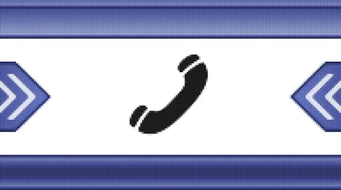 Call icon on a pixel screen. Seamless. Stock Footage 52703546