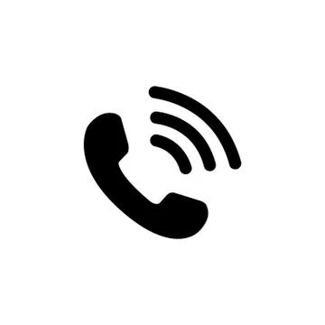 Call icon symbol vector. Phone black icon isolated. Vector EPS10 Stock Illustration