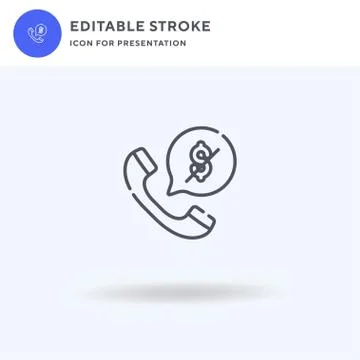 Call icon vector, filled flat sign, solid pictogram isolated on white, logo Stock Illustration