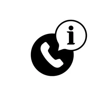 Call info icon. For web sites, mobile. Vector on isolated white background. E Stock Illustration